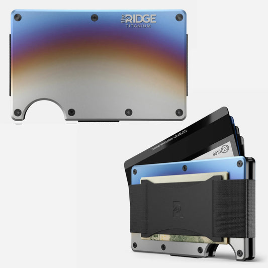 Ridge Wallet for Men - Slim Minimalist Compact Wallet and Card Holder, RFID Protected Front Pocket Wallets for Men